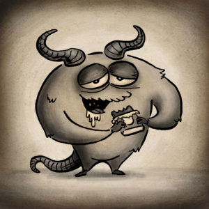 Drooling | Inktober Day 6 by illustrator Scott DuBar