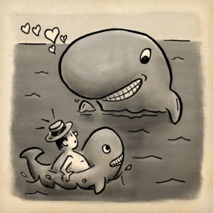 Whale | Inktober Day 12 by illustrator Scott DuBar